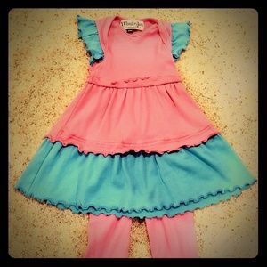 Wonderland Two Piece Smocked Outfit 12 months
